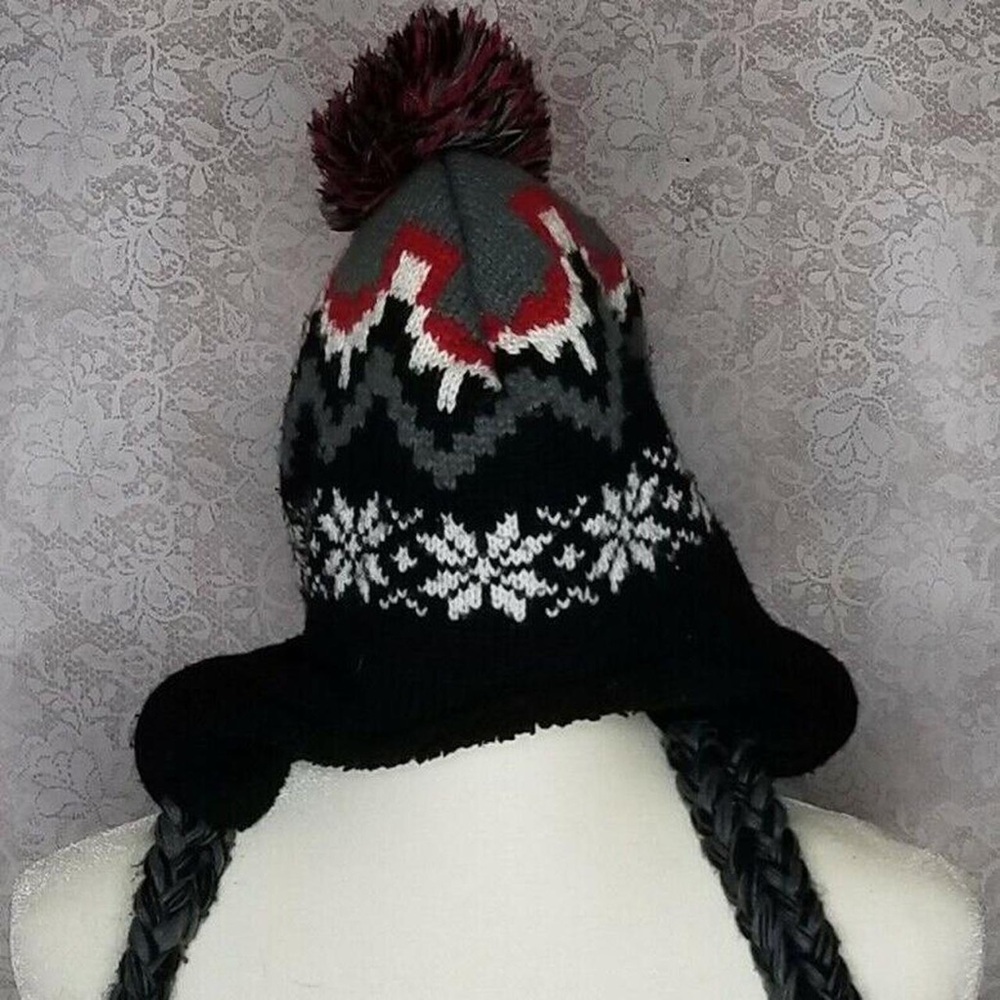Cute hat stocking beanie with tassels y2k warm comfy snow fashion cozy headwear